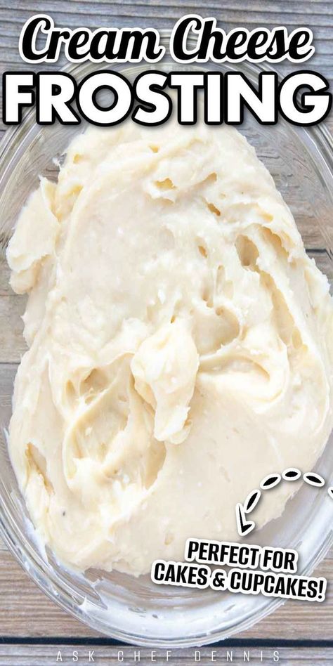 This cream cheese frosting is smooth, delicious, mouthwatering, and perfect to top cakes and cupcakes with! This recipe requires only four ingredients! Check out this amazing cream cheese frosting recipe and find a new favorite frosting that you will use again and again! Carrot Cake Frosting, Homemade Cream Cheese Frosting, Cream Cheese Frosting Easy, Homemade Cream Cheese, Cheese Frosting Recipe, Make Cream Cheese, Cream Cheese Frosting Recipe, Delicious Cream, Cakes And Cupcakes