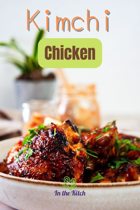 Kimchi And Chicken Recipe, Chicken With Kimchi, Chicken And Kimchi Recipes, Kimchi Chicken Recipe, Chi Recipes, Kimchi Recipe Ideas, Korean Chicken Recipe, Chicken Kimchi, Korean Bbq Ribs