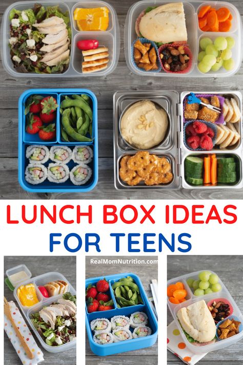 50 School Lunch Box Ideas For Teens (Easy Healthy!) Lunch Box Ideas For Middle Schoolers, Teenage School Lunch Ideas, Middle School Lunch Ideas Healthy, Easy Healthy School Lunch Ideas, Teenage Lunch Ideas For School, High School Meal Prep Lunch Ideas, Lunchbox Ideas For Teens, Student Athlete Lunch Ideas, Teenage Lunches Ideas