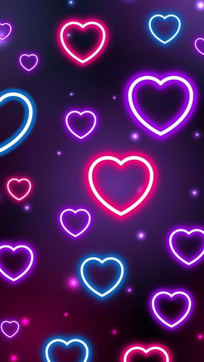 Valentine Wallpaper Aesthetic, Valentines Wallpaper Aesthetic, Neon Love Wallpaper, Neon Valentines Wallpaper, Glowing Heart Wallpaper, We Heart It Wallpaper, Neon Hearts Wallpaper, Pink Glowing Heart Wallpaper, Neon Pink Hearts Wallpaper