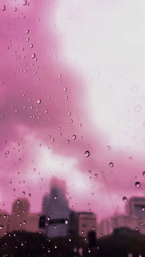 Pink Rain Aesthetic, Rainy Wallpaper, Basic Background, Pink Rain, Rain Wallpapers, Pink Stuff, Reading Tracker, Iphone Backgrounds, Iphone Wallpaper Girly