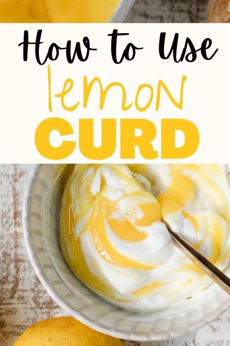 More than 27 ways to bake with lemon curd! Move beyond using it to top scones and try using lemon curd to bake a cake, top a pavlova, fill a cupcake and so much more! 27 unique recipes!!! Don't miss this delicious round up. Small Batch Lemon Curd Recipe, How To Can Lemon Curd, Desserts With Lemon Curd Easy Recipes, Lemon Curd Pie Filling, Lemon Curd Tarts Mini Easy, Canning Lemon Curd Recipe, Bonne Maman Lemon Curd Recipes, Lemon Curd Icing, Lemon Curd Parfait Desserts