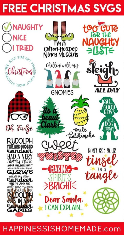 Free Christmas SVGs - Make Christmas shirts, holiday decor, and more with these 16 FREE Christmas SVG Files! This "Dear Santa, I Can Explain..." Christmas SVG and shirt are TOO cute! Mug Svg Ideas, Christmas Sweatshirt Svg, Christmas Decal Ideas, Funny Christmas Svg Files Free, Nightmare Before Christmas Font, Free Svg Images, Christmas Fonts Alphabet, Free Christmas Svg, Gnomies Christmas