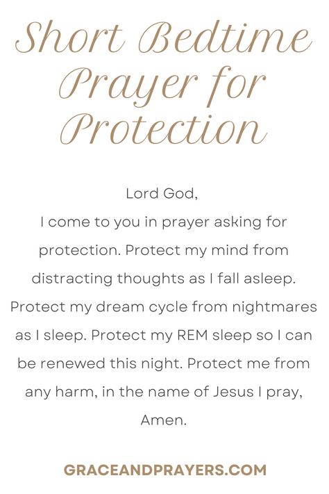 Looking for calming bedtime prayers for protection and safety in coming days and weeks? We'll share 5 simple prayers to help you talk to God. Prayers For Protection While Sleeping, Prayers Against Nightmares, Prayers For Sleep And Protection, Short Night Prayer Bedtime Sleep, Bedtime Prayers For Protection, Prayer For Sleep And Protection, Prayers For Nightmares, Kids Prayers Bedtime, Prayers For Night Time Sleep