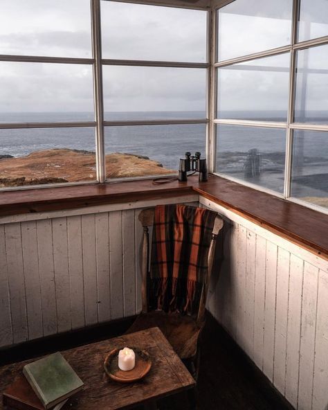 Nautical Aesthetic, Lighthouse Keeper, Cottage By The Sea, Cottage Interior, The End Of The World, Window View, Through The Window, Off The Grid, Beach Cottages