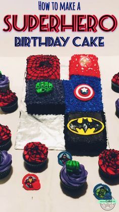 Number 4 Superhero Cake, 4 Shaped Birthday Cake, Number 4 Cake Boy, Diy Spiderman Birthday Cake, 6 Shaped Birthday Cake, Superhero Birthday Cake Diy, Easy Superhero Cake, Diy Superhero Cake, Diy Avengers Cake