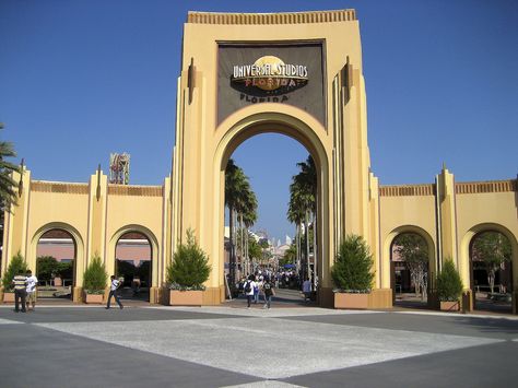 Universal Studios, Florida The entrance gate to Universal Studios Florida taken during park opening. Universal Studios Florida is a theme park located in Orlando, Florida. Opened on June 7, 1990, the park's theme is the entertainment industry, in particular movies and television. Universal Studios Florida inspires its guests to "ride the movies", and it features numerous attractions and live shows. The park is one component of the larger Universal Orlando Resort. In 2016, the... Universal Studios Outfit, Blue Man Group, Universal Studios Florida, Diagon Alley, Universal Orlando Resort, Universal Studios Orlando, Universal Studios Hollywood, Busch Gardens, Orlando Resorts