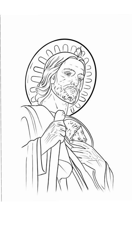 San Judas Sketch, San Judas Drawing Easy, San Judas Tadeo Outline, San Judas Tattoo Stencil, San Judas Tadeo Drawing, San Judas Outline, San Judas Drawing, San Judas Tattoo, San Judas Tadeo Tattoo