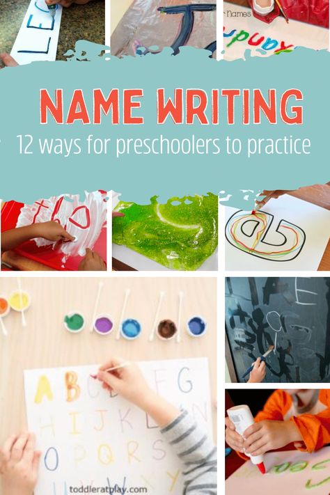 Name Writing Ideas, Preschool Name Writing, Preschool Writing Activities, Preschool Name Recognition, Preschool Inspirations, Writing Practice Preschool, Name Writing Activities, Science Activities For Toddlers, Writing Activities For Preschoolers