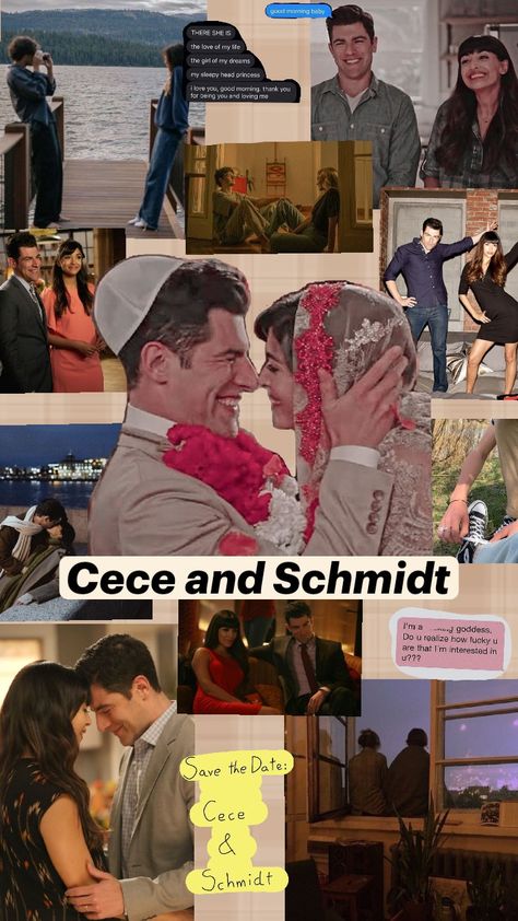 Cece and Schmidt Collage #newgirl Cece And Schmidt, Schmidt And Cece, Winston Schmidt, Sleepy Head, Schmidt, New Girl, Love Of My Life, Of My Life, I Love You