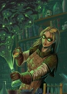 Scientist by Florian Stitz ... Article: "Archetypes VS Stereotypes" Potion Master Character, Mad Scientist Steampunk, Mad Scientist Woman, Female Mad Scientist, Inventor Character, Female Alchemist, Mad Alchemist, Alchemist Shop, Steampunk Alchemist