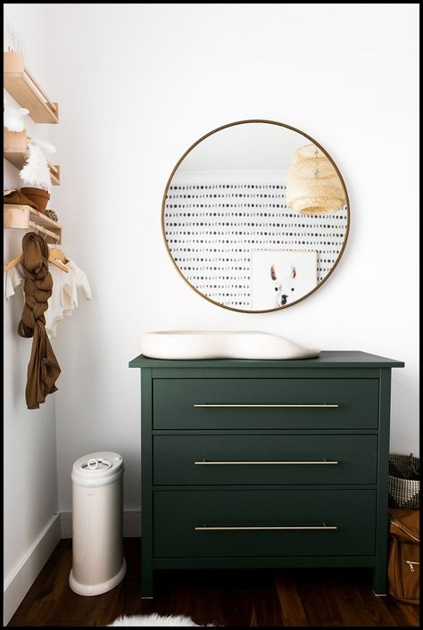 IKEA HACK – Hemnes 3 Drawer Dresser – Jessica Van Gaalen Diy Kast, Ikea Bathroom Vanity, Ikea Dresser Makeover, Ikea Hemnes Dresser, Ikea 2015, Hack Ikea, Green Dresser, Focus Point, Ikea Dresser