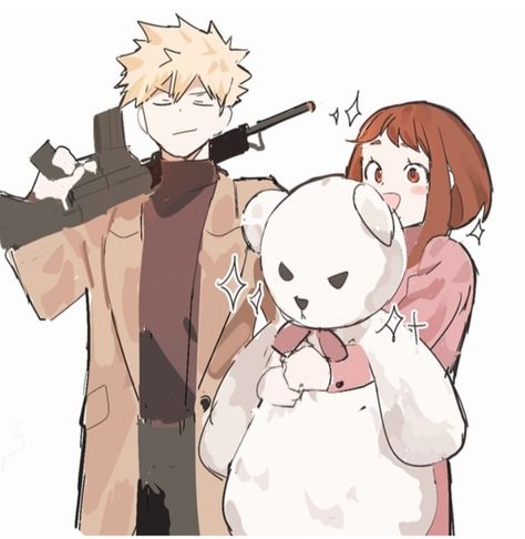 Bakugou And Uraraka, Lil Sister, Ochako Uraraka, Comics Memes, Cutest Thing Ever, My Hero Academia Episodes, Cute Bears, Manga Drawing, Anime Comics