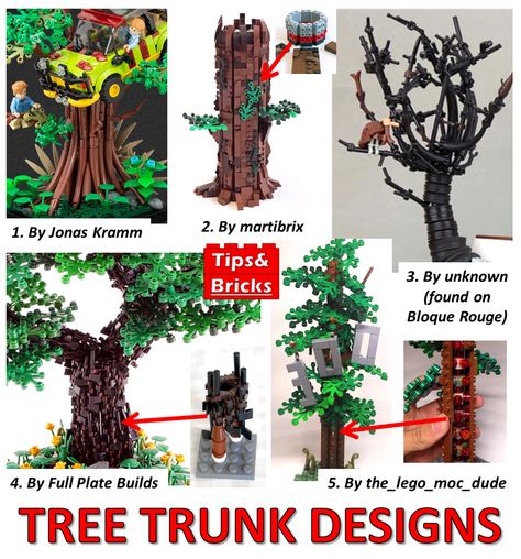 Lego Forestmen, Lego Display Shelf, Lego Trees, Lego Zoo, Lego Avatar, Lego Landscape, Lego Plants, Lego Road, Lego Tree