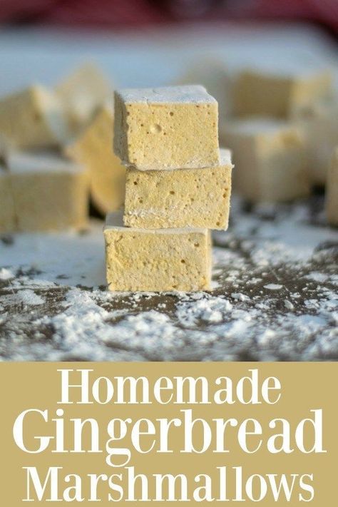 Gingerbread Marshmallows, Cocoa Marshmallow, Charcuterie Trays, Homemade Marshmallow Recipe, Christmas Main Dishes, Gourmet Marshmallow, Homemade Gingerbread, Flavored Marshmallows, Favorite Christmas Recipes