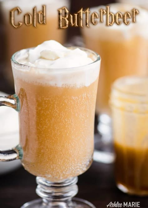 Universal Butterbeer Recipe, Cold Butterbeer Recipe, Butter Beer Recipe, Butterscotch Frosting, Butterbeer Ice Cream, Homemade Butterbeer, Butter Beer Recipe Harry Potter, Butterbeer Fudge, Frozen Butterbeer