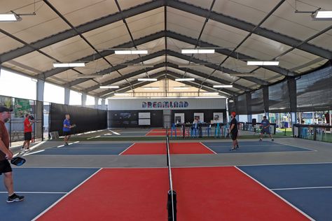 The Ultimate Guide On Building An Indoor Pickleball Facility | ClearSpan Indoor Pickleball, Church Building Plans, Indoor Sports Court, Pickleball Courts, Indoor Tennis, Outdoor Restaurant Design, Believe Tour, Build Design, Glinda The Good