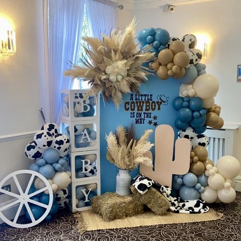 Yee-haw!! A little cowboy in on the way!! Isn’t this just the cutest! Themed events are my absolute favourite, what theme would you choose for your next event? Venue - @hotelmiramarbournemouth Balloons & props - Blissful Balloonz #babyshower #babyshowerideas #cowboytheme #cowboythemeparty #alittlecowboyisontheway #westernballoons #rodeo #theme #rodeotheme #rodeothemeparty #balloons #balloonstylist #balloonsdecor #balloonsdecoration #blissfulballoonz #bapiaparty #tuftex #sempertex #baby... A Cowboy Is On The Way, Holy Cow Baby Shower Theme Boy, A Little Cowboy Is On The Way, Baby Shower Ideas Cowboy, Western Theme Baby Shower Ideas, Baby Shower Cowboy Theme, Cowboy Themed Baby Shower Ideas, Cowboy On The Way, Baby Shower For Men