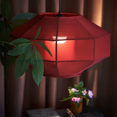 FÖSSTA Lamp shade, red - IKEA Luna New Year, Lantern Lampshade, Fabric Lantern, Red Lighting, Colorful Lamp Shades, Hanging Lamp Shade, Song Dynasty, Pendant Lamp Shade, Personalized Pendant