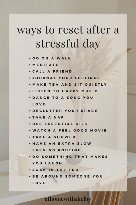 When You Have A Bad Day, How To Be Busy All Day, Mental Reset Day, Things To Do On A Bad Day, Things To Do To Reset, Things To Do When Having A Bad Day, How To Feel Better After A Bad Day, Stressful Day, Self Care Reset Day