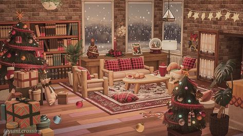 Acnh Christmas House Ideas, Acnh Christmas House, Acnh Christmas Kitchen, Acnh Christmas Interior Ideas, Acnh Christmas House Interior, Acnh Christmas Room, Acnh Winter Interior, Acnh Christmas Interior, Acnh Hhp Winter House