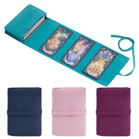 PRICES MAY VARY. Tarot Card Holder Bags with Enough Quantity: You will get 4 pieces of high quality tarot card holder bags with 4 various colors: dark blue, light purple, lake green and light pink, sufficient quantity to meet your different use and replacement needs, nicely protect your tarot cards and other witchcrafts supplies. Tarot Card Velvet Storage Bags with Premium Material: Our high quality velvet tarot card storage bags for divination are made of first class fine velvet material with t Tarot Accessories, Tarot Storage, Tarot Card Storage, Wrap Storage, Tarot Card Holder, Kartu Tarot, Velvet Storage, Inner Witch, Witchcraft Supplies