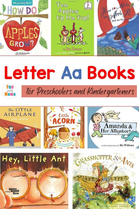 These letter A books for preschool are the perfect addition to your alphabet themed activities for kids. Children will explore the letter a. Learning The Letter A, Books For Preschool, Alphabet Letter Activities, Craft Recipes, Kindergarten Books, The Letter A, Alphabet A, Alphabet Activities Preschool, Themed Activities