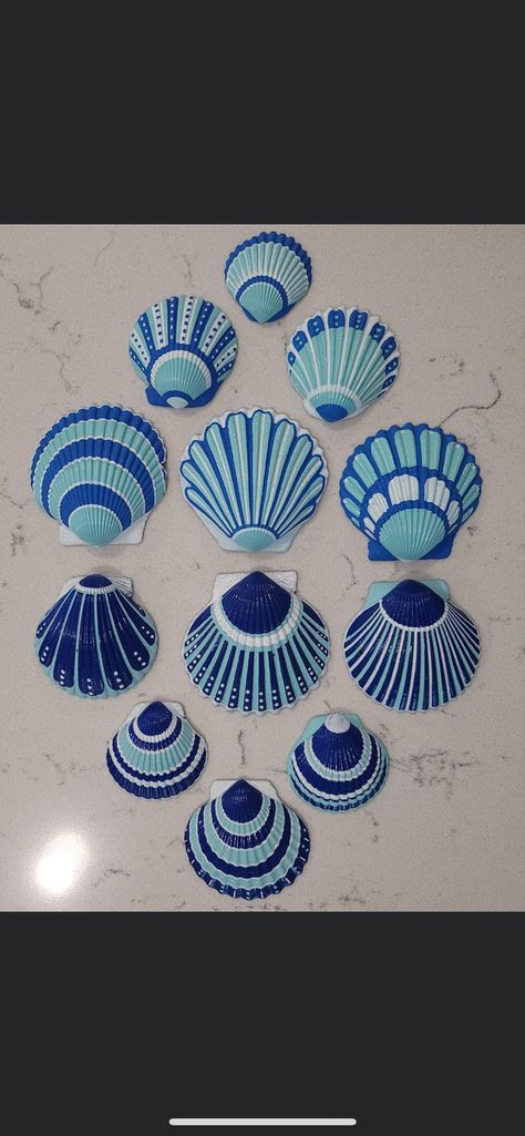 How To Paint Seashells With Acrylic Paint, She’ll Painting Ideas, Shell Rock Painting, Painting Seashells Ideas Easy, Painted Shells Ideas, Painting On Seashells Ideas, Painted Shells Seashells Ideas, Painted Seashells Ideas, Paint On Shells