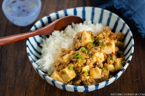 Tasty Pork Recipes • Just One Cookbook - Page 5 Mapo Tofu Recipe Japanese, Asian Tofu Recipes, Koreansk Mad, Mapo Tofu Recipe, Chili Bean, Recipe Japanese, Just One Cookbook, Bean Sauce, Easy Japanese Recipes