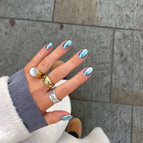 LOIS WHITE on Instagram: "i wanted them to look like a dolphin 🐬 @atthestudioedinburgh" Nail Polish Kit, Casual Nails, Nail Gel Polish, Nail Ring, Get Nails, Minimalist Nails, Dream Nails, Funky Nails, Pretty Acrylic Nails