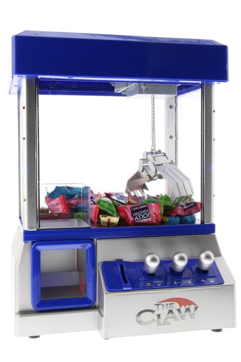 Amazon.com: The Claw Toy Grabber Machine with Bright LED Lights and Playing Music - Insert Coins for Real Arcade Play & Sounds: Toys & Games Toy Claw Machine, Mini Claw Machine, Alat Makeup, Mini Arcade, Toy Machine, Classic Candy, Claw Machine, Jukeboxes, Small Toys