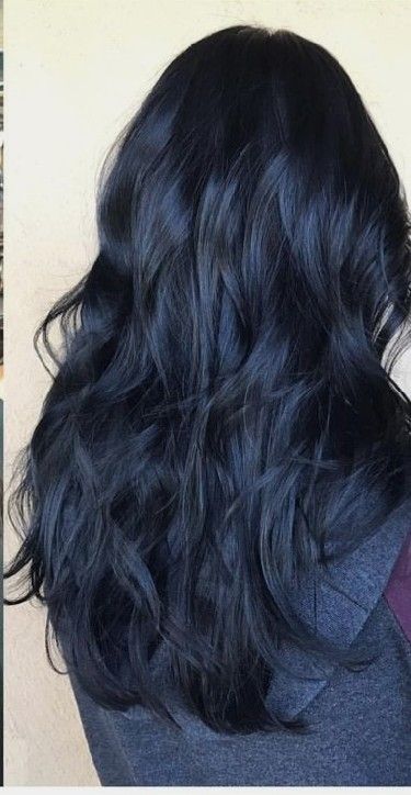 Midnight Blue Hair, Blue Black Hair Color, Hair Twists Black, Blue Black Hair, Dark Blue Hair, Black Hair Dye, Black Ponytail Hairstyles, Black Hair Color, Small Braids