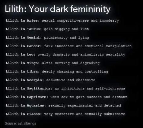 Lilith Aquarius, Scorpio Lilith, Planetary Aspects, Lilith In Scorpio, Black Lilith, Lilith Moon, Fem Fatale, Black People Memes, Goddess Magick