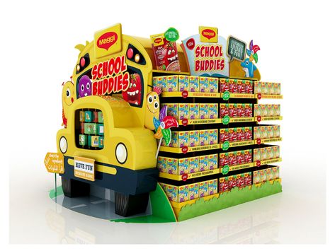 Behance :: Para você Back To School Displays, Kids Juice, Point Of Sale Display, Floor Display, School Displays, Pos Display, Art Supply Stores, Pop Display, Point Of Purchase