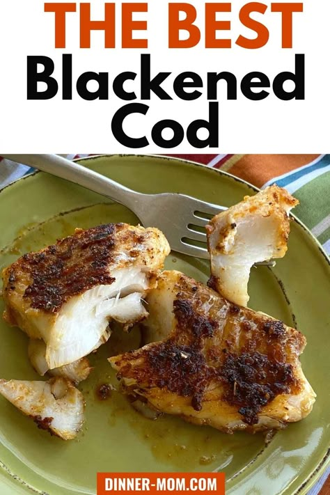 Cod Fish Recipes Skillet, Cod On Stove Top, Cod Fish Recipes Stove Top, How To Cook Cod Fillets Stove Top, Stove Top Cod Recipes, Blackened Cod Recipes, How To Cook Cod, Blackened Cod, Cod Dishes