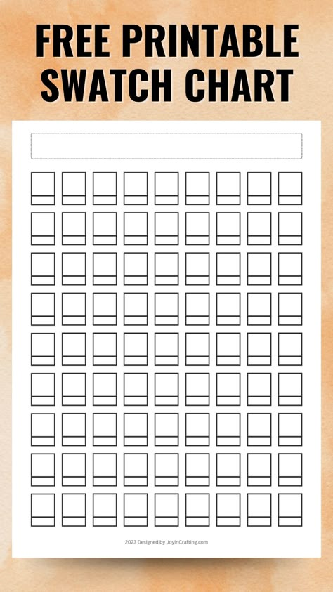 Printable versions make it easy to keep a physical copy on hand, allowing you to experiment with color combinations and find the perfect shades for your next masterpiece. Swatch Card Design, Colour Swatch Template, Free Printable Blank Color Swatch Chart, Swatch Sheet Printable, Color Swatches Template, Marker Color Palette, Marker Swatch Template, Color Swatch Chart Blank, Color Chart Printable