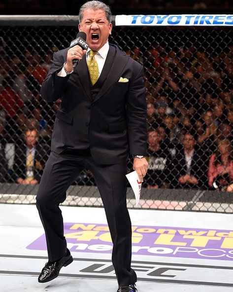 Bruce Buffer, Ufc Wallpaper, Ufc Octagon, Hard Images, Ufc, Last Night, Martial Arts, Dream Life, Collage