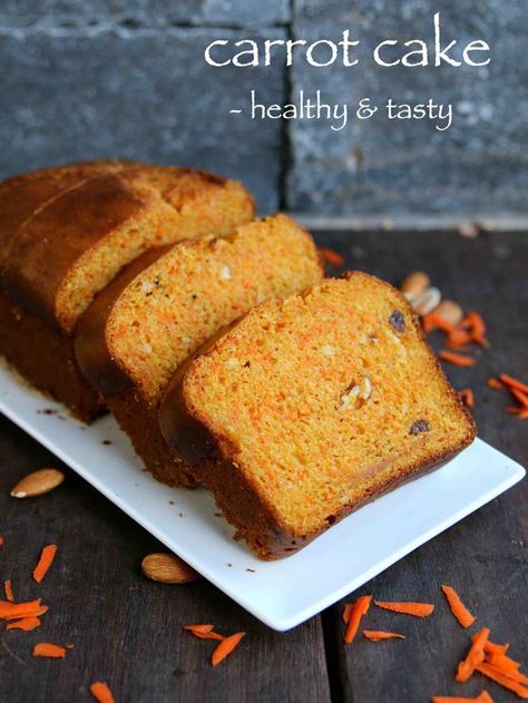 carrot cake recipe | how to make easy eggless carrot cake recipe Eggless Carrot Cake Recipe, Indian Cakes, Eggless Carrot Cake, Carrot Cake Recipe Homemade, Carrot Cake Dessert, Carrot Cake Recipe Healthy, Carrot Cake Recipe Easy, Moist Carrot Cakes, Easy Carrot Cake