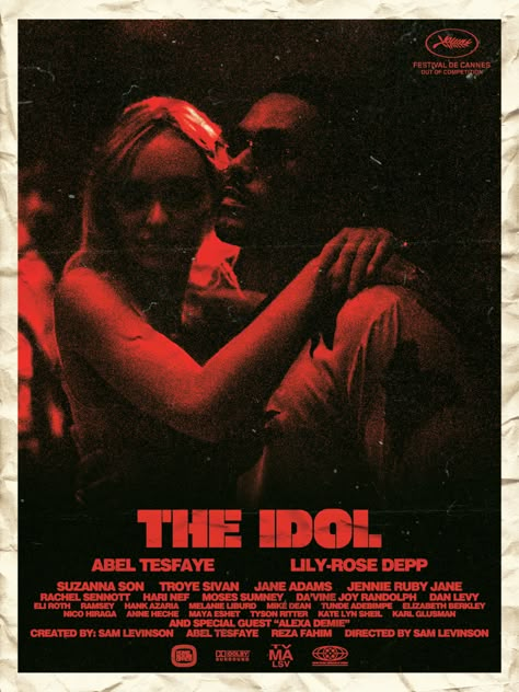 The Idol Poster Hbo, The Idol Wallpaper Hbo, The Idol Aesthetic Hbo, Euphoria Poster Aesthetic, The Idol Poster, Lily Rose Depp Poster, The Idol Aesthetic, The Weeknd The Idol, Idol Poster