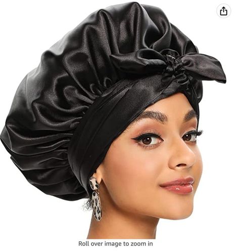 Satin/Silk Bonnet for Curly Hair Wraps for Sleeping, Satin Scarf for Hair Wrapping At Night #curlyhair #hair #hairprotection #silkbonnet #bonnet #satinbonnet #healthyhair #hair #curly #curlygirls #girlswithcurls Bonnet For Curly Hair, Hair Wraps For Sleeping, Silk Hair Wrap, Silk Hair Bonnets, Silk Bonnet, Satin Bonnet, Hair Bonnet, Heatless Curls, Hair Wraps