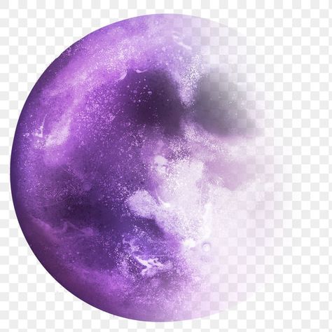 Moon Png For Editing, Moon Png Aesthetic, Galaxy Elements, Png Moon, Fantasy Png, Purple Png, Moon Clipart, Moon Texture, Moon Png