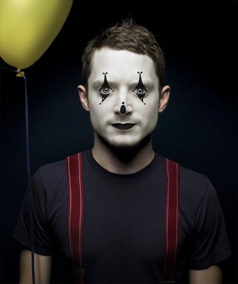 Check out this Photoshop Design for DesignCrowd (Community Contests) | Design: #beoriginal, Designer: 8813031 Circus Makeup, Mime Makeup, Drag King, Elijah Wood, Send In The Clowns, Pantomime, Male Makeup, Creepy Clown, Clown Makeup