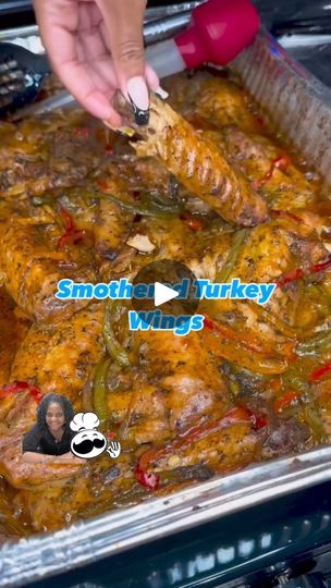 Turkey Wings With Gravy, Smother Turkey Wings Soul Food, How To Cook Turkey Wings, Smoother Turkey Wings, Baked Turkey Wings Oven Recipe, Turkey Wings Recipe Smothered, Smothered Turkey Wings In Oven, Smothered Turkey Wings Soul Food, Turkey Wings Recipe Soul Food