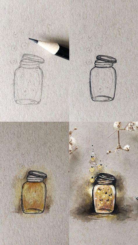 Fireflies In A Jar, Couple Drawing, Drawing Eyes, Mini Tutorial, Drawing Faces, Arrow Tattoo, Diy Tattoo, Arm Tattoos, A Pen