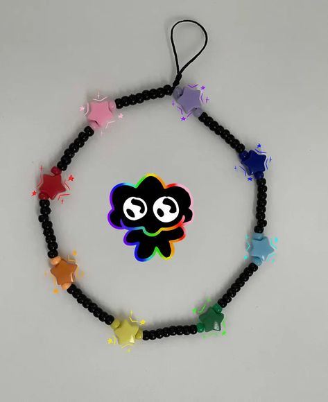 Was inspired by Scene and Kandi! Rainbow and black beads, along with rainbow star beads. All beads are plastic. Star Beads, Black Rainbow, Phone Plug, Rainbow Star, Phone Charms, Phone Strap, Phone Charm, Black Beads, Cell Phone