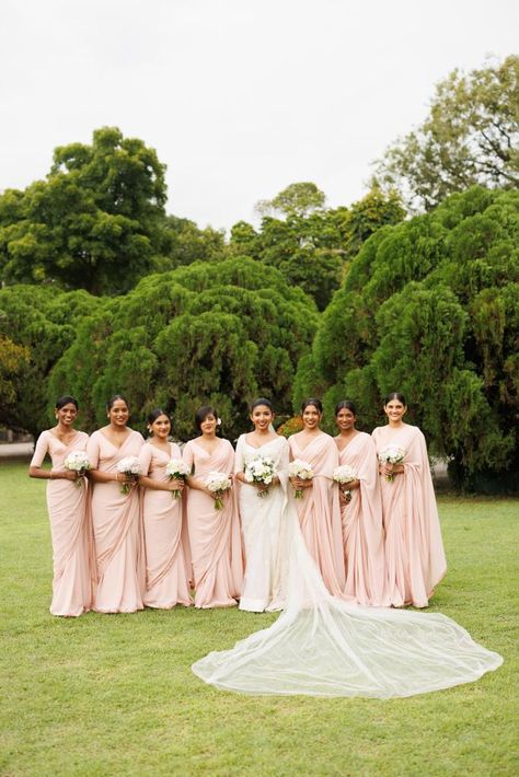 #bridesmaids #srilanka #sarees #babypink Pink Sarees, Baby Pink Saree, Bridesmaid Saree, Pink Saree, Wedding Season, Hydrangea, Baby Pink, Bridesmaid Dresses, Blush