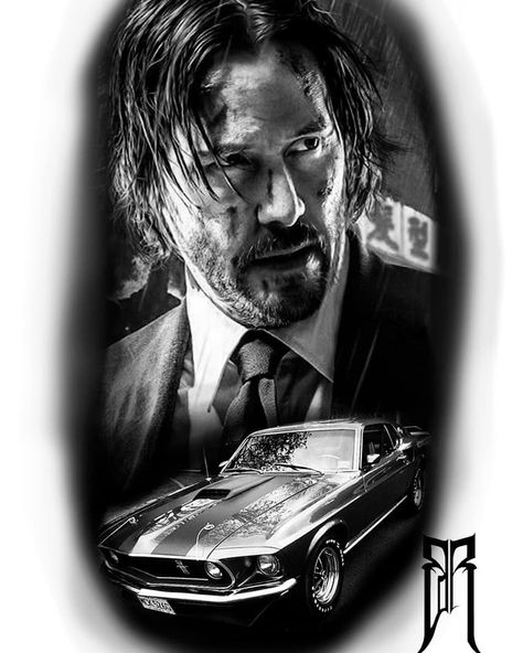 #keanureeves #johnwick #johnwick3 #johnwick2 #photoshop #cs6 #pinterest #art #dark #darkportrait #tattoo #tattoos #blackworktattoo… John Wick Portrait, John Wick Tattoo, Bullet Tattoo, John Rambo, Pinterest Art, Dark Portrait, Greek Tattoos, Tattoo Desings, Japan Tattoo