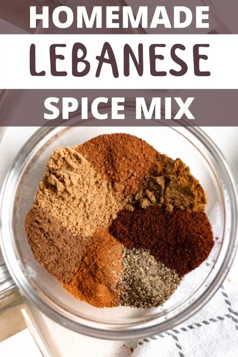 Seven Spice is a traditional Lebanese spice mixture that provides amazing flavor to meat, rice and grilled vegetables. Making your own mix at home is easier than you think! Lebanese 7 Spice Blend, Lebanese Seven Spice Recipe, 7 Spice Recipe, Seven Spices Recipe, Lebanese Spices, Salad Seasoning, Seven Spice, Diy Condiments, Steak Spice