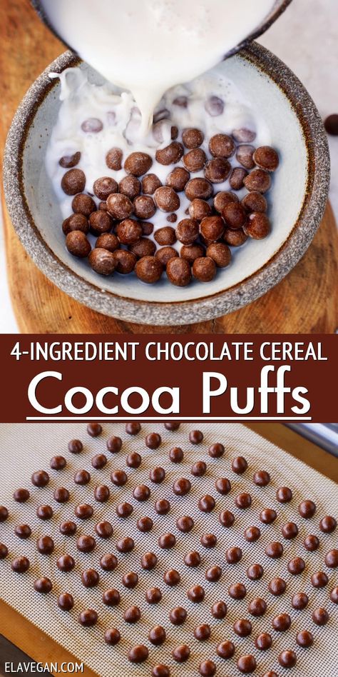 Cereal Homemade, Cereal Recipes Homemade, Homemade Cocoa, Homemade Cereal, Resepi Biskut, Chocolate Cereal, Cocoa Puffs, Homemade Pantry, God Mad