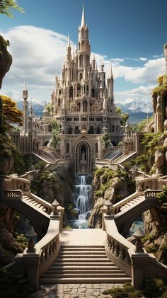 Hi Friends Some Surprise able Thing is waiting for you White And Gold Castle, Ancient Greek Castle, Fantasy Palace, Old Castles, Castle City, Large Castle, Castle House Design, Fantasy Story Ideas, Future Buildings